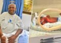 Seventy years old Ugandan woman gives birth to twins in Kampala, Uganda, East Africa. This was through assisted pregnancy and Caesarean section.