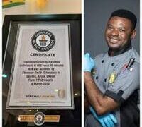 GHANAIAN CHEF FAKES GUINNESS WORLD RECORDS AWARD.