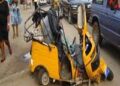 MAN DIES, WIFE INJURED AS TRUCK CRUSHES TRICYCLE IN ONDO STATE.