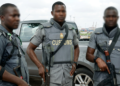 CUSTOMS INTERCEPT LUXURY BUS CONVEYING MILITARY UNIFORMS.