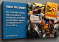 UNIVERSITY OF PRETORIA HUMAN RIGHTS CENTRE CONDEMNS RISING XENOPHOBIC ATTACKS IN SOUTH AFRICA.