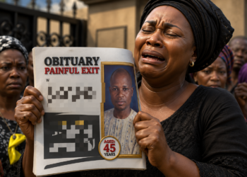 WOMAN PRINTS HUSBAND’S OBITUARY POSTERS WHILE HE’S STILL ALIVE.