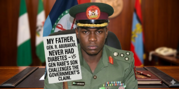 GENERAL RABE WAS NOT DIABETIC, SON DISPUTES GOVT’S CLAIM.