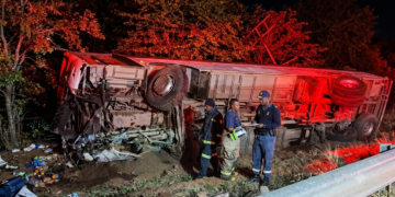 DRIVER KILLED TAKING MALAWIANS TO REPATRIATION CAMP AS BUS FLIPS ON N1.